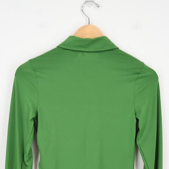 Abercrombie & Fitch Soft A&F Slinky Slim Jersey Button Down Shirt Green Size XS - Picture 7 of 8